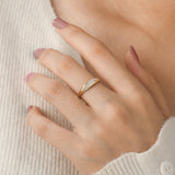 Gemma Pave Diamond and Solid Gold Ring