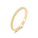 Beaded Solid Gold Ring
