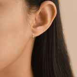 Marise Twisted Pave Diamond Huggie Hoops