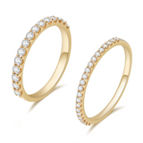 Half Band Diamond Pave Ring