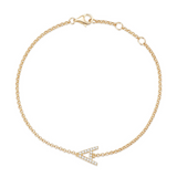Diamond Pave Initial Bracelet
