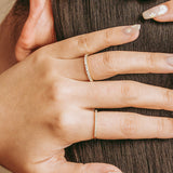 Half Band Diamond Pave Ring