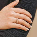 Half Band Diamond Pave Ring