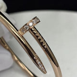 Cartier Juste Un Clou Bracelet - Classic Model, Semi-Pave Diamonds