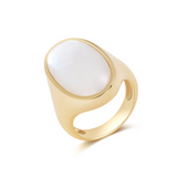 Meredith Mother of Pearl Oval Statement Ring