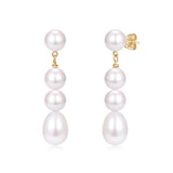Angelique Linear Pearl Drop Earrings
