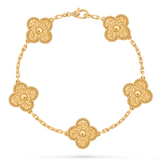 VCA Vintage Alhambra Bracelet - Hammered Gold