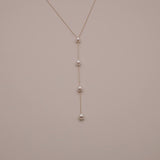 Video of Freshwater pearl and solid gold lariat necklace