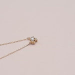 Video of Dainty Diamond and freshwater pearl solid gold necklace